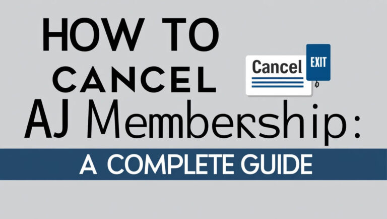 How to Cancel AJ Membership