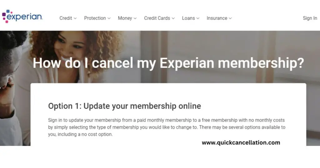 Cancel Experian Membership