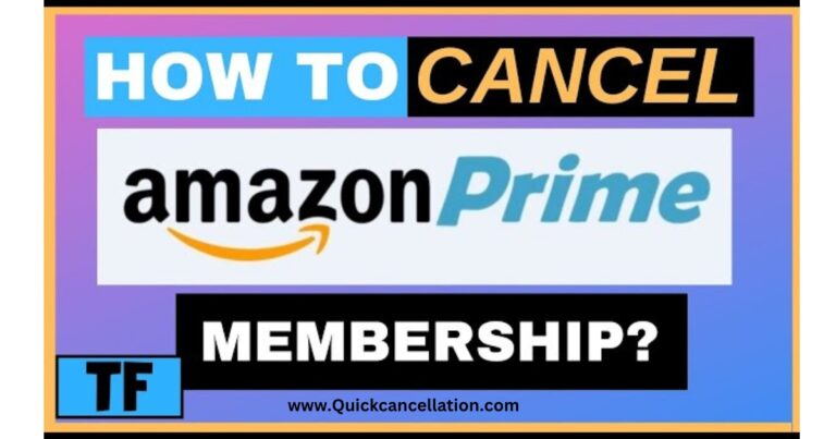 how to cancel amazon prime membership